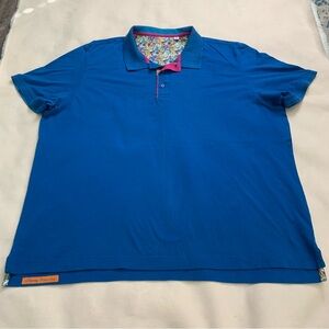 Robert graham Men's Blue Polo Shirt